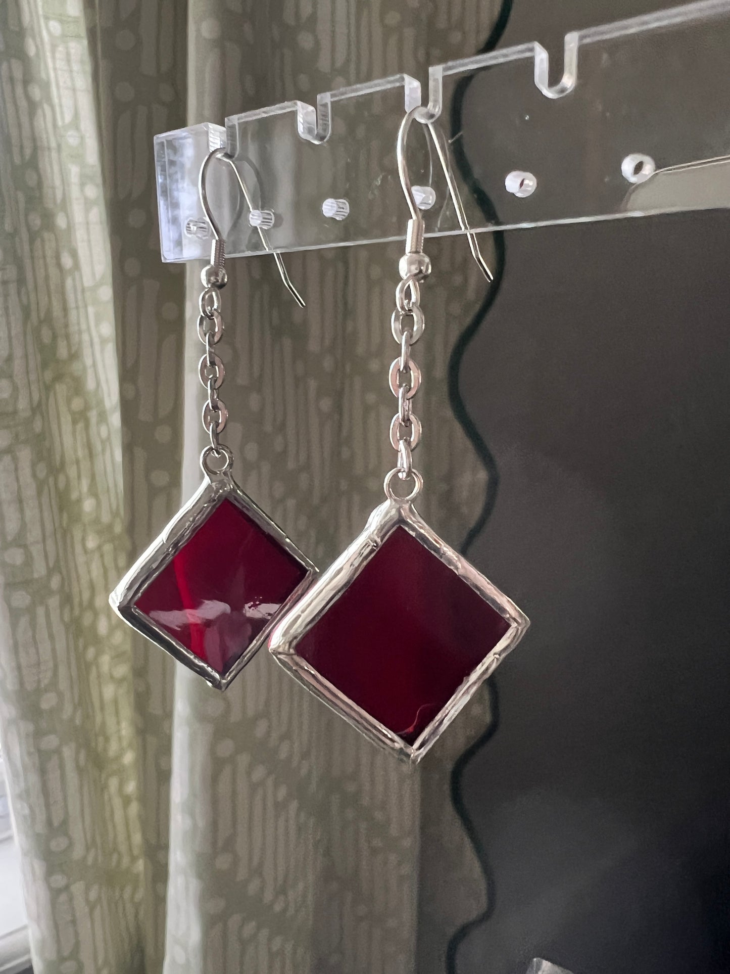 Small diamond earrings