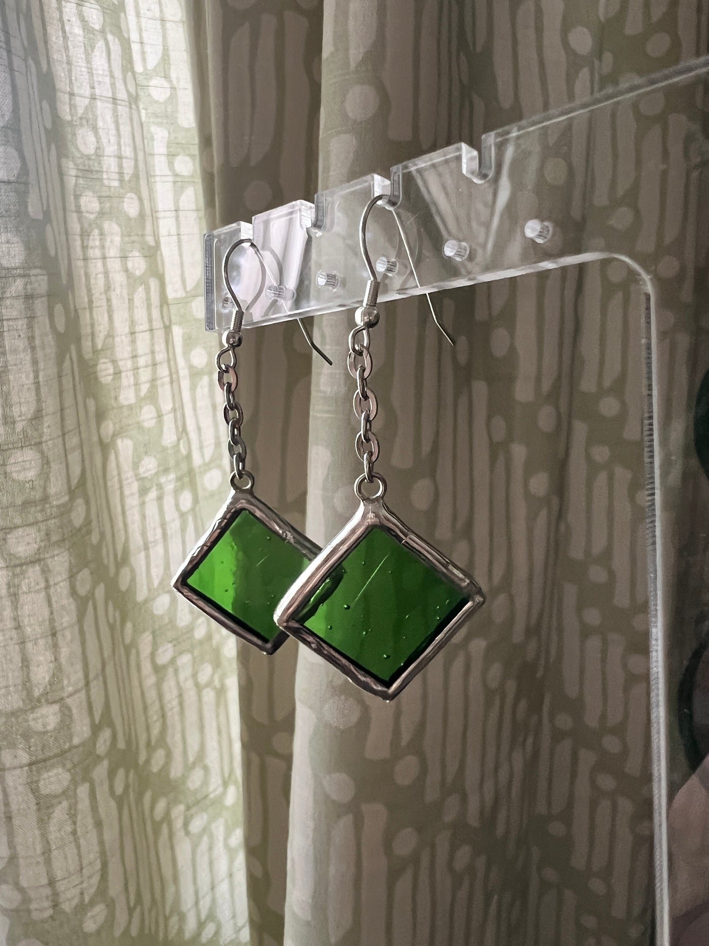 Small diamond earrings