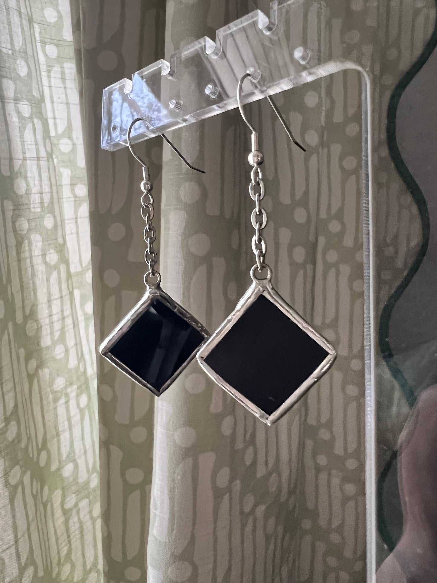 Small diamond earrings