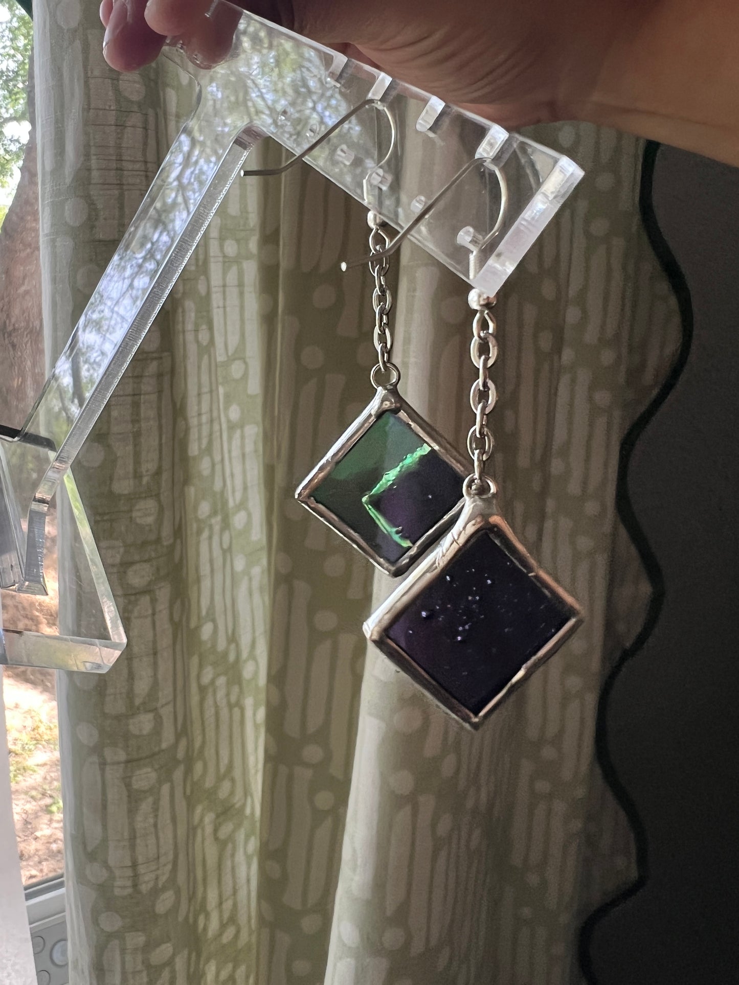 Small diamond earrings