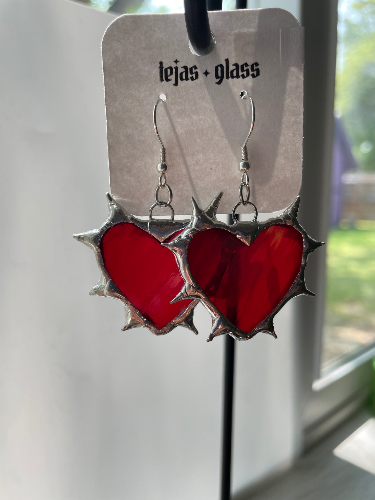 Spiked Heart Earrings