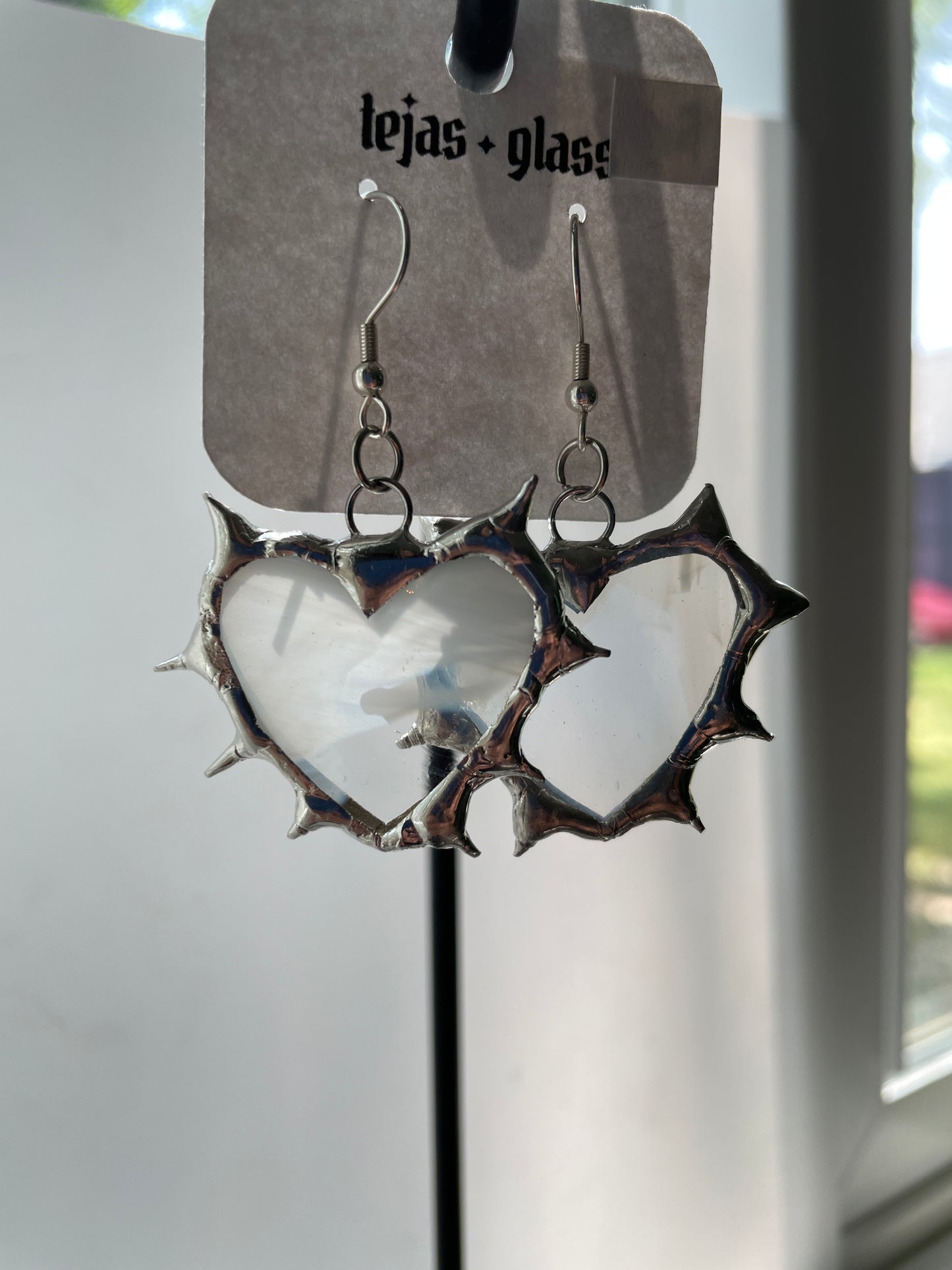 Spiked Heart Earrings