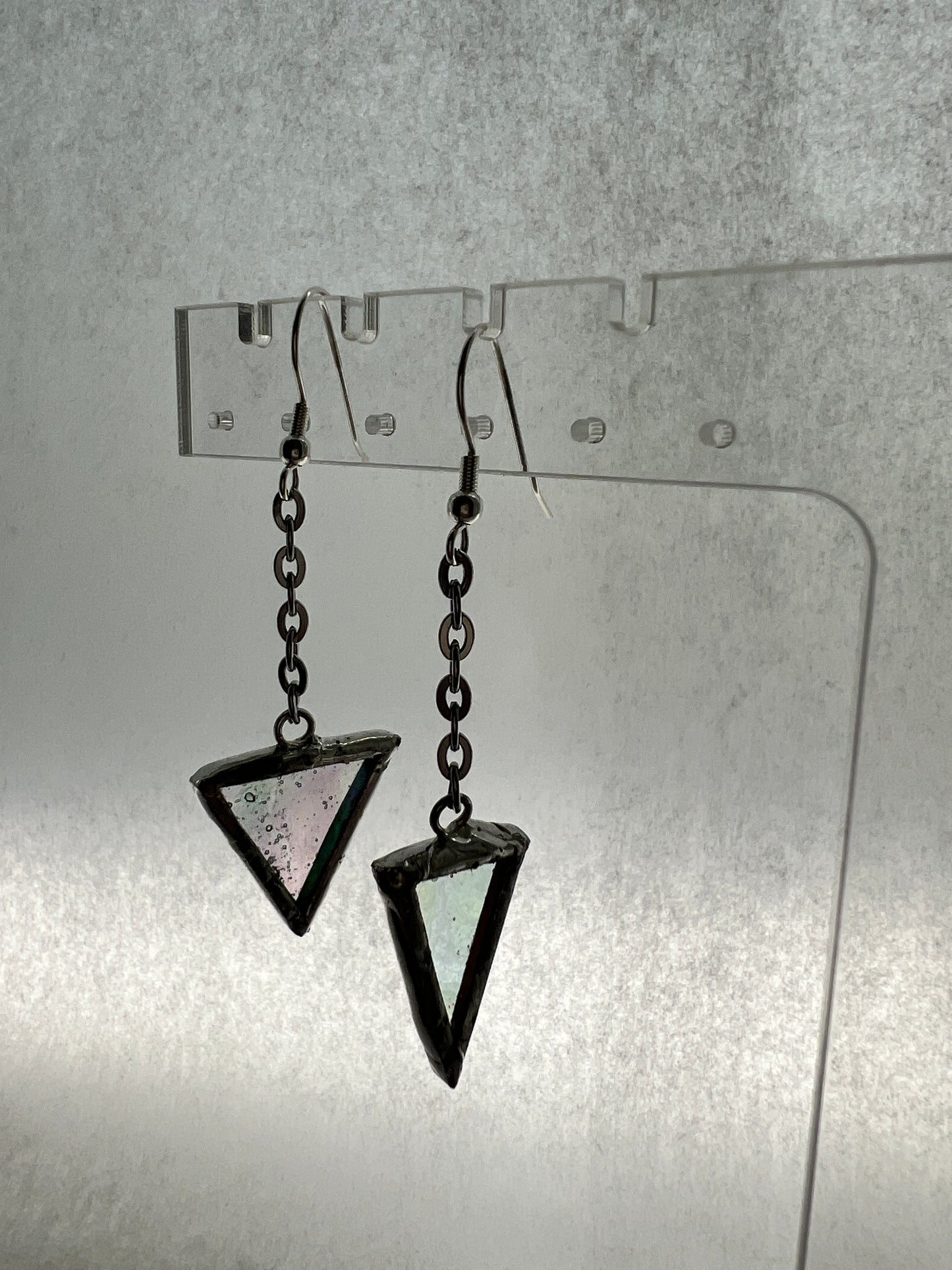 Asymmetrical triangle earrings