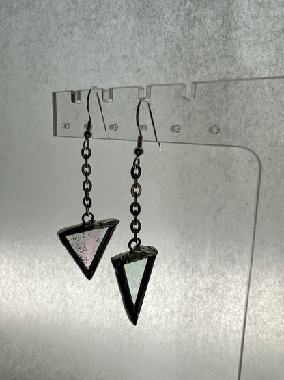 Asymmetrical triangle earrings