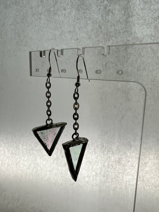 Asymmetrical triangle earrings