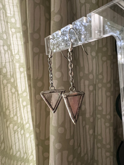 Asymmetrical triangle earrings