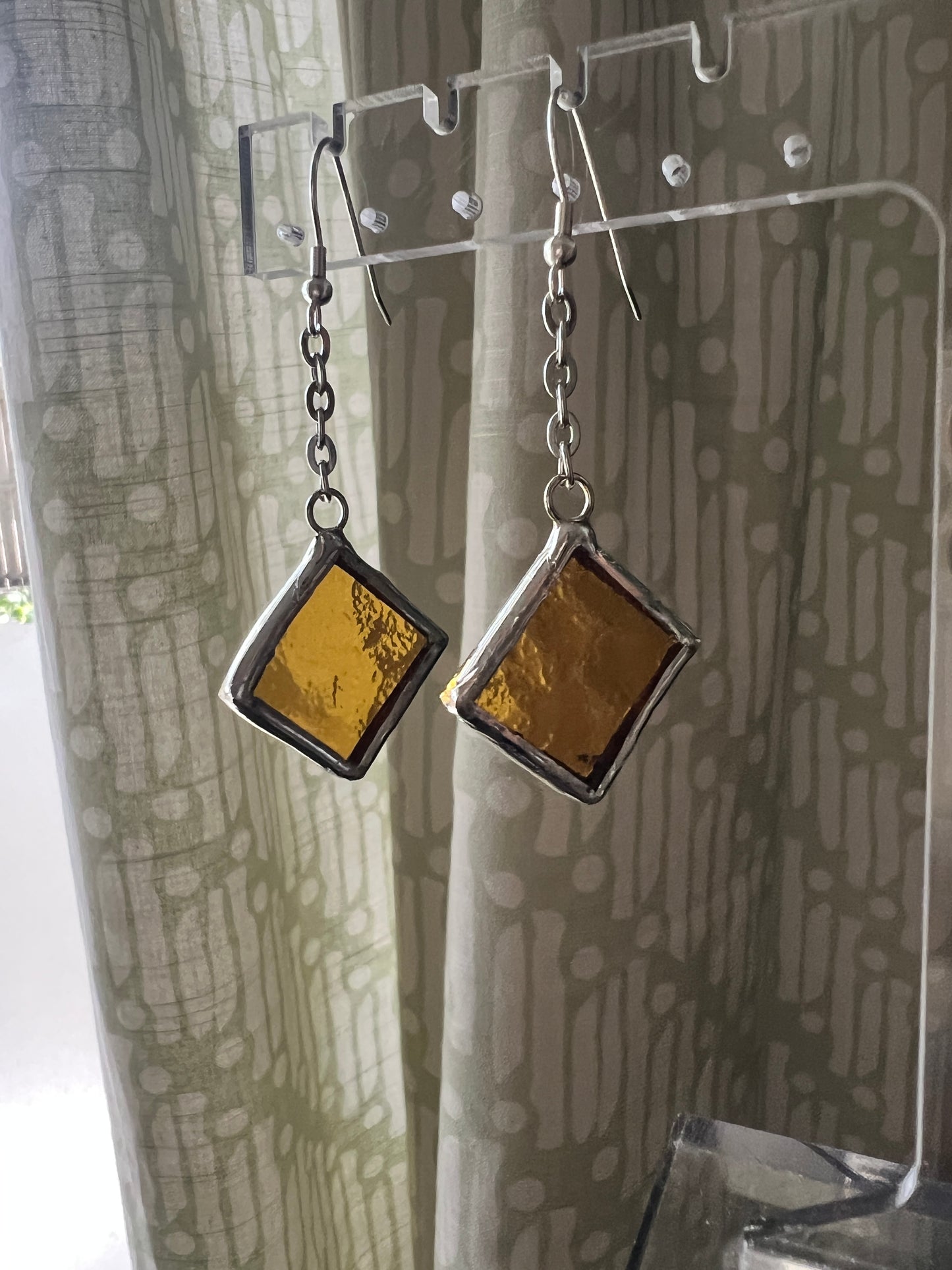 Small diamond earrings