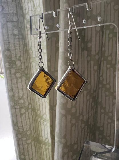 Small diamond earrings