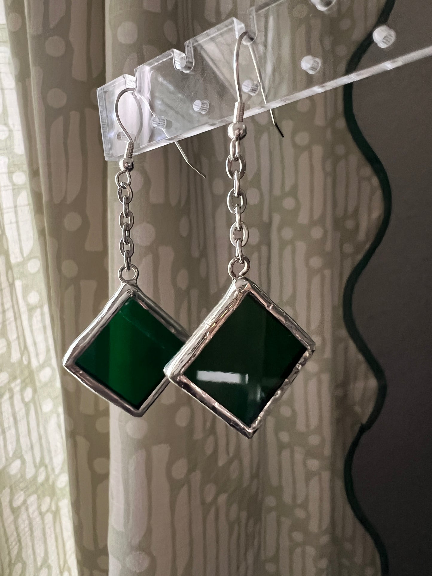 Small diamond earrings