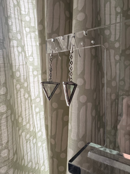 Asymmetrical triangle earrings