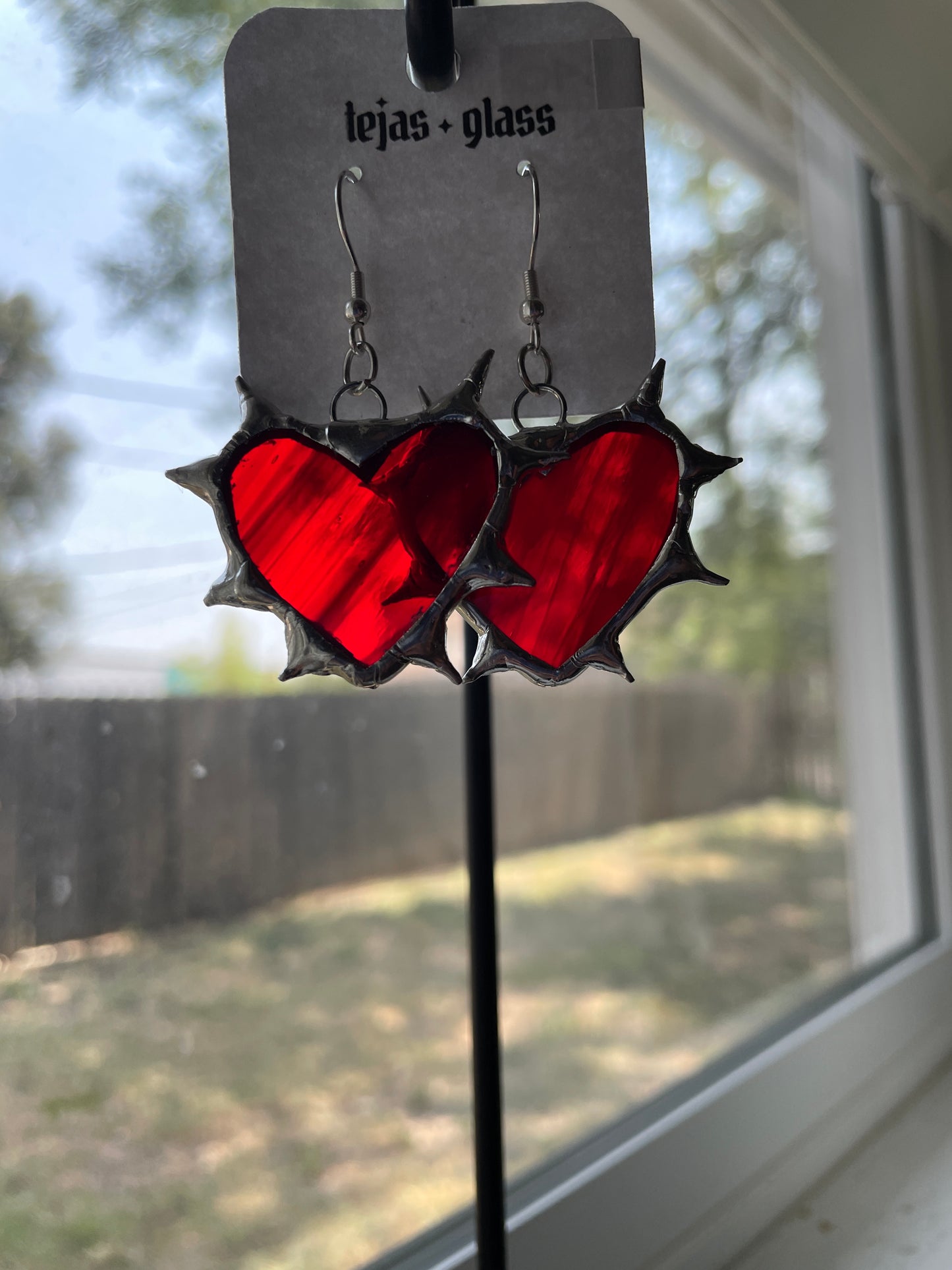 Spiked Heart Earrings