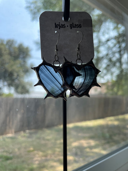 Spiked Heart Earrings