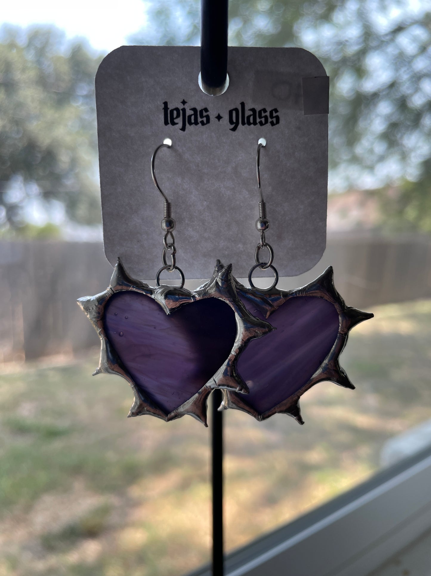 Spiked Heart Earrings