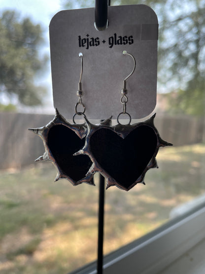 Spiked Heart Earrings