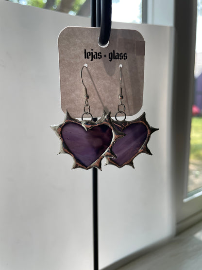 Spiked Heart Earrings