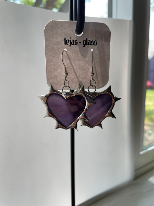 Spiked Heart Earrings