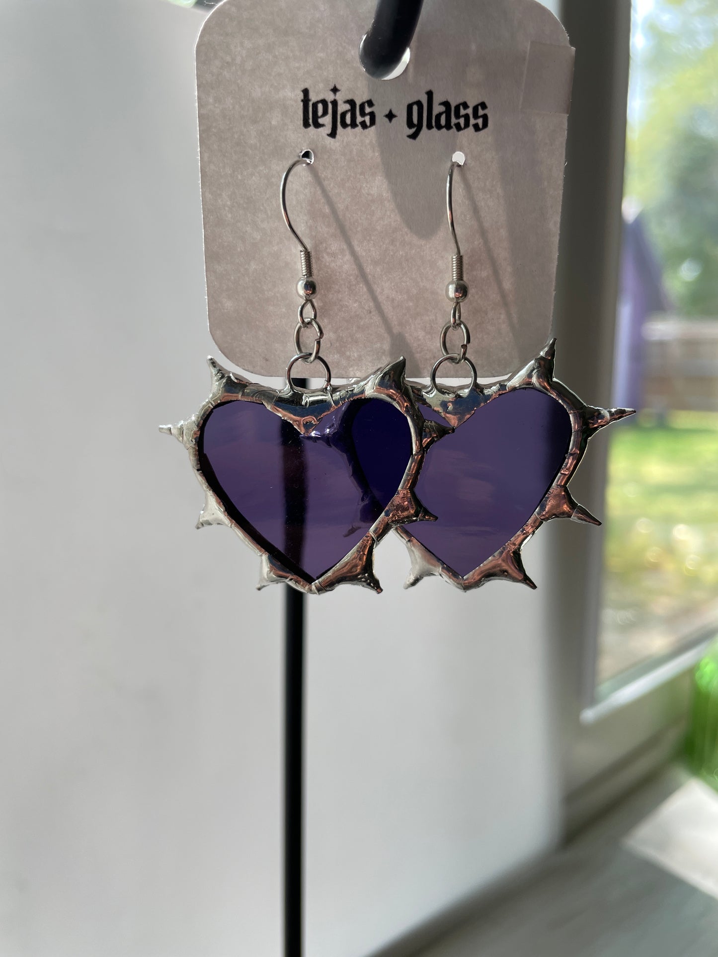 Spiked Heart Earrings