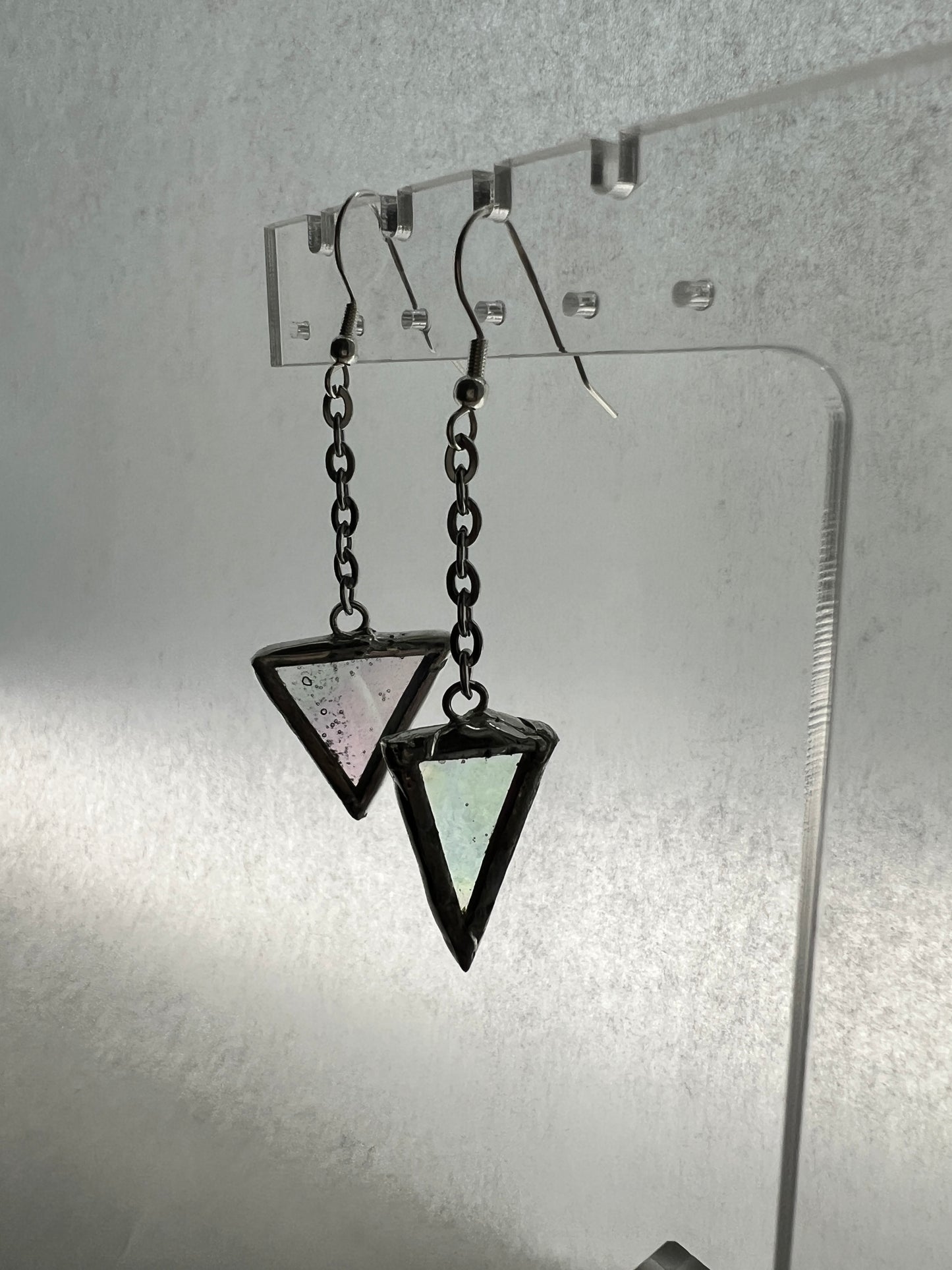 Asymmetrical triangle earrings
