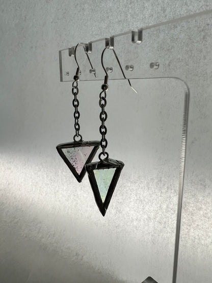 Asymmetrical triangle earrings