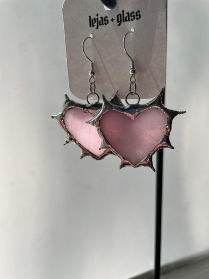 Spiked Heart Earrings