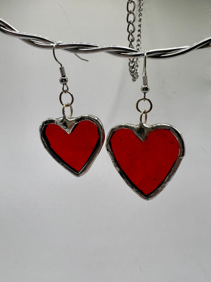 Asymmetrical Heart Earrings