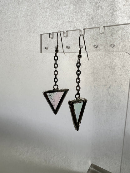 Asymmetrical triangle earrings