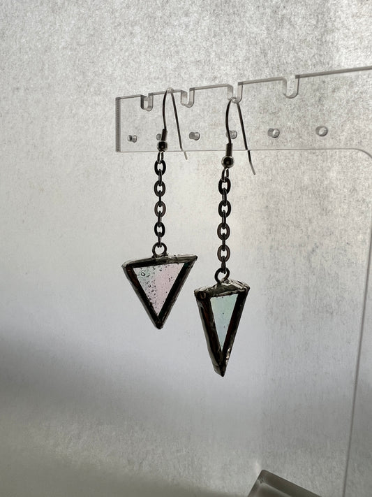 Asymmetrical triangle earrings