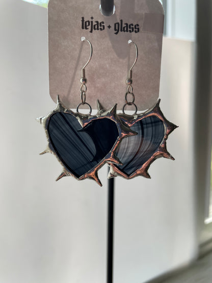Spiked Heart Earrings