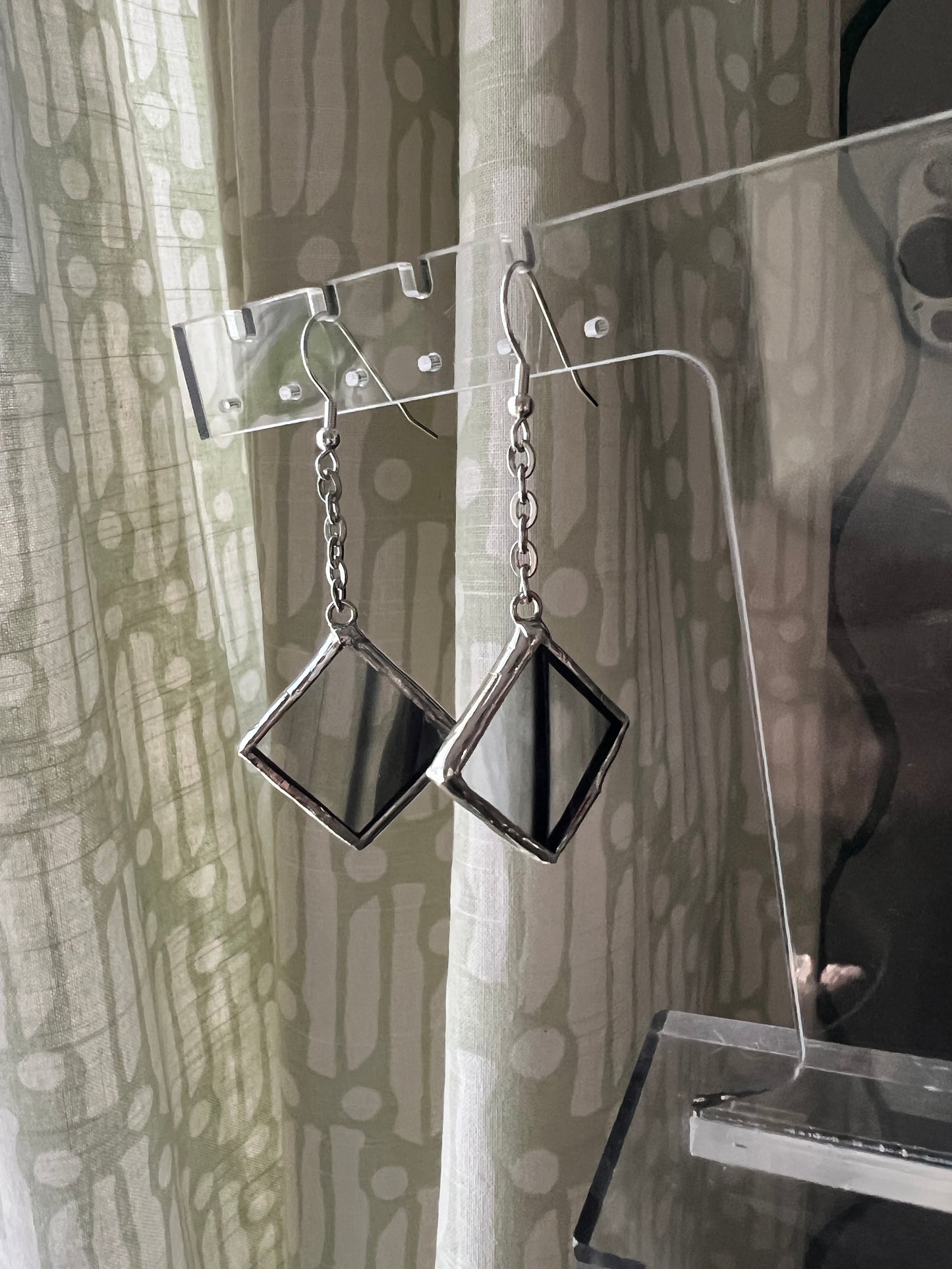 Small diamond earrings