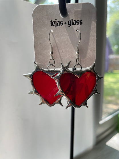 Spiked Heart Earrings
